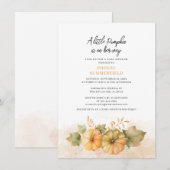 Herfst Rust laat kleine pompoen op weg Baby shower Kaart (Voorkant / Achterkant)