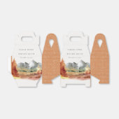 Herfst Rust Oranje Mountain Trees Foliage Wedding Bedankdoosjes (Uitgevouwen)