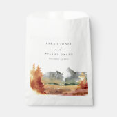 Herfst Rust Oranje Mountain Trees Foliage Wedding Bedankzakje (Voorkant)