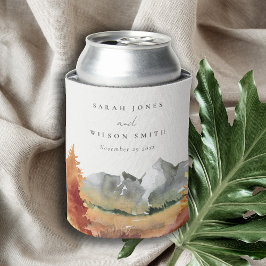 Herfst Rust Oranje Mountain Trees Foliage Wedding Blikjeskoeler