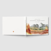Herfst Rust Oranje Mountain Trees Foliage Wedding Gastenboek (Volledig)