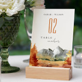 Herfst Rust Oranje Mountain Trees Foliage Wedding Kaart