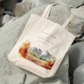 Herfst Rust Oranje Mountain Trees Foliage Wedding Tote Bag