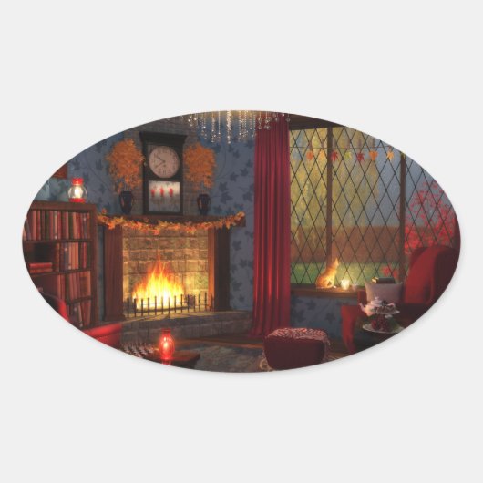 Herfst rust Stickers (Voorkant)