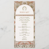 Herfst  Rust Trouwprogramma Art Nouveau Programmakaart (Achterkant)