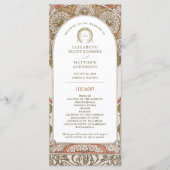 Herfst  Rust Trouwprogramma Art Nouveau Programmakaart (Voorkant)