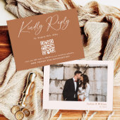 Herfst Rust Verbrande Sinaasappel Bruiloft RSVP Informatiekaartje