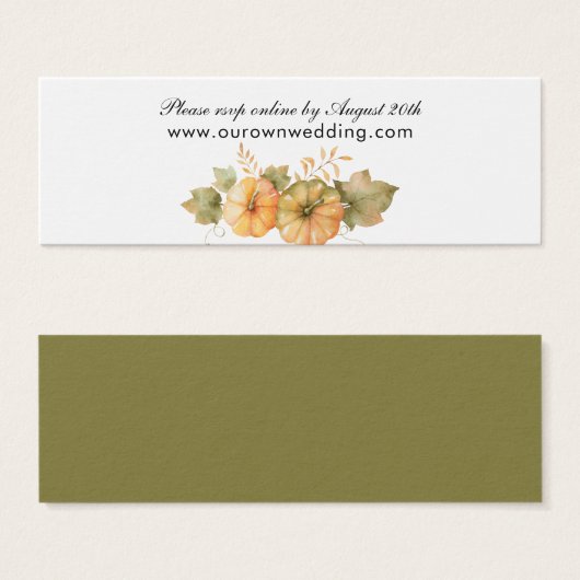 Herfst Rust Verlaat pomkin Weddenschap Website RSV Mini Visitekaartjes (Voorkant /achterkant)