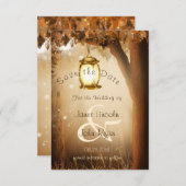 Herfst Rustic Autumn Tree Wedding - Bewaar de datu Save The Date (Voorkant / Achterkant)