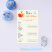 Herfst Rustic Baby Animal Baby shower Game Flyer (Enkel)