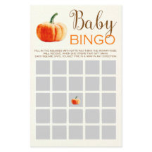 Herfst Rustic Baby BINGO Baby shower Game