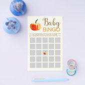 Herfst Rustic Baby BINGO Baby shower Game Flyer (Enkel)