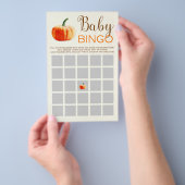 Herfst Rustic Baby BINGO Baby shower Game Flyer (Hand)