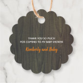 Herfst Rustic Baby shower Hartelijk dank voor uw v Bedankjes Labels (Achterkant)