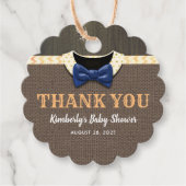 Herfst Rustic Baby shower Hartelijk dank voor uw v Bedankjes Labels (Voorkant)