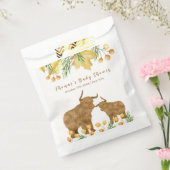 Herfst Rustic Boho Highland Koe Baby shower Bedankzakje (Gezegeld)
