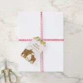 Herfst Rustic Boho Highland Koe Baby shower Cadeaulabel (Met Touw)