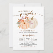 Herfst Rustic Boho Pumpkin Baby shower Uitnodiging (Voorkant)