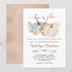 Herfst Rustic Boho Pumpkin Kaart