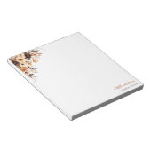 Herfst Rustic Brown en Ivoor Roos Country Wedding Notitieblok (Schuin)