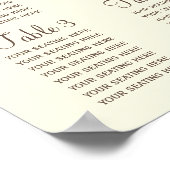 Herfst Rustic bruiloft Seating Chart Poster (Hoek)