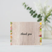 Herfst Rustic Burgundy Calligraphy Flat Wedding Th Briefkaart (Staand voorkant)