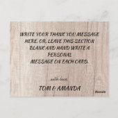 Herfst Rustic Burgundy Calligraphy Flat Wedding Th Briefkaart (Achterkant)