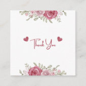 Herfst Rustic Burgundy Calligraphy Flat Wedding Th Informatiekaartje (Voorkant)