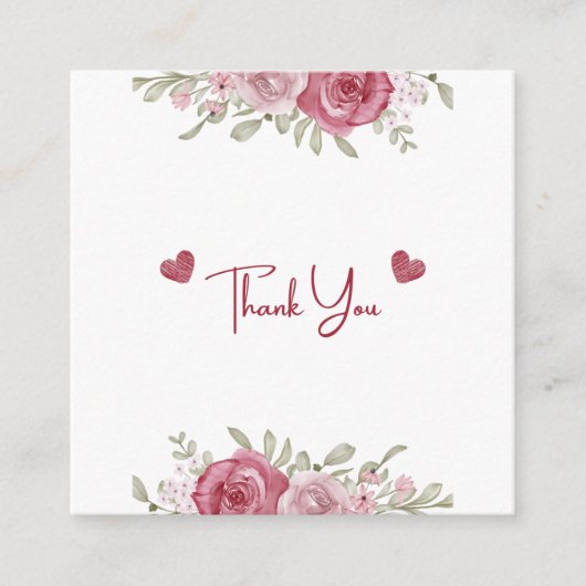 Herfst Rustic Burgundy Calligraphy Flat Wedding Th Informatiekaartje (Voorkant)