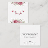 Herfst Rustic Burgundy Calligraphy Flat Wedding Th Informatiekaartje (Voorkant / Achterkant)