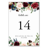 Herfst Rustic Burgundy Modern Calligraphy Wedding Kaart (Voorkant)