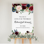 Herfst Rustic Burgundy Rehearsal - Welkomstwoord Poster<br><div class="desc">Dit najaar is een roernige,  woedende,  repetitieve poster perfect voor een simpel repetitief diner. Het ontwerp is voorzien van bruine,  rode,  marineuze,  blauwe en blauwe radiant en gracieuze handbeschilderde bloemen,  die de natuurlijke schoonheid inspireren.</div>