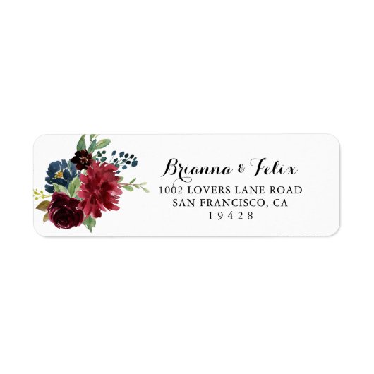 Herfst Rustic Calligraphy Return Address Label (Voorkant)