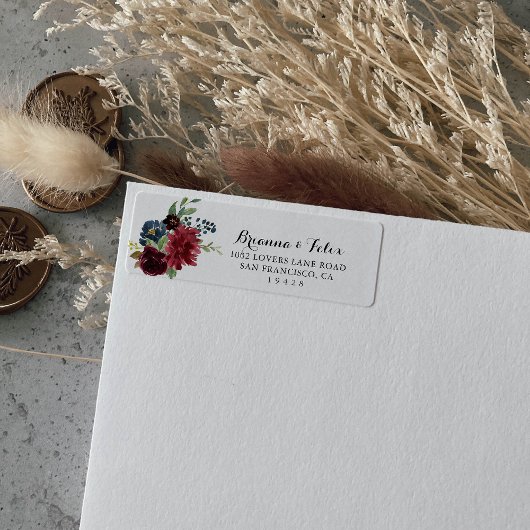 Herfst Rustic Calligraphy Return Address Label
