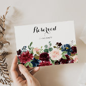 Herfst Rustic Calligraphy Wedding Reserved Sign