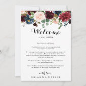Herfst Rustic Calligraphy Wedding Welcome Letter (Voorkant)