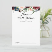 Herfst Rustic Calligraphy Wedding Well Wishes Advieskaart (Staand voorkant)