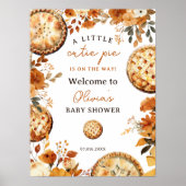 Herfst Rustic Cutie Pie baby shower welkom Poster (Voorkant)