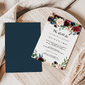 Herfst Rustic Dazzling Burgundy Vow Renewal Kaart