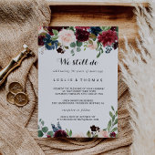 Herfst Rustic Dazzling Burgundy Vow Renewal Kaart