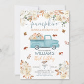 Herfst Rustic eerste verjaardag Uitnodiging (Voorkant)