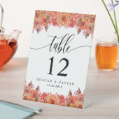 Herfst Rustic Floral Autumn Weddenschap Reclamebord Met Voetstuk (Insitu)