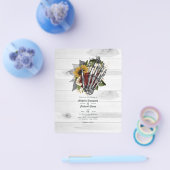 Herfst Rustic Floral Gothic Wedding Invite Flyer (Enkel)