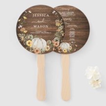 Herfst Rustic Floral Harvest Pumpkin Wedding Progr