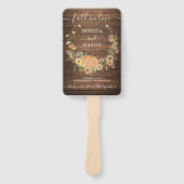 Herfst Rustic Floral Harvest Pumpkin Wedding Progr Handwaaier (Voorkant)