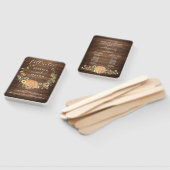 Herfst Rustic Floral Harvest Pumpkin Wedding Progr Handwaaier (Niet-gemonteerd)