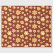 Herfst Rustic Flowers Elegante Naadloze Thanksgivi Cadeaupapier (Vlak)