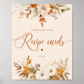 Herfst Rustic Laat hier uw receptkaart achter Poster (Voorkant)
