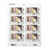 Herfst Rustic Leaves Happy Thanksgiving Foto Etiket (Full Sheet)