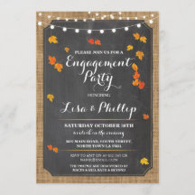Herfst Rustic Lichten Shower van Engagement Party
